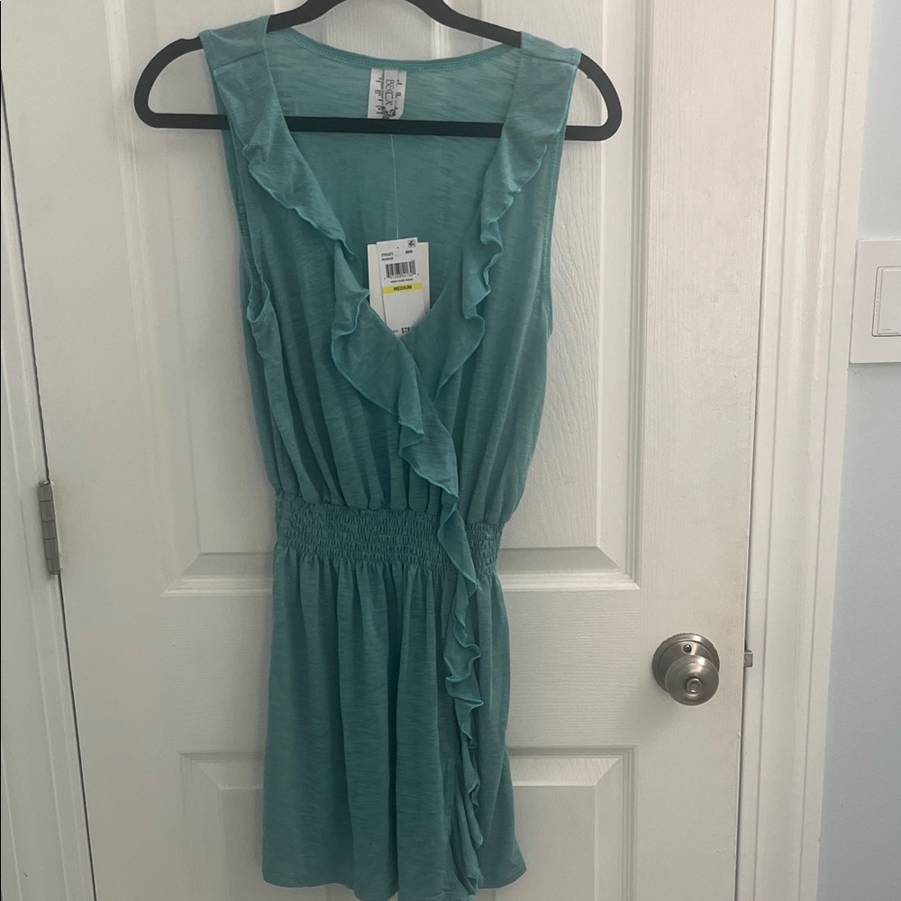 BECCA Teal Ruffle Dress